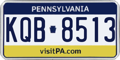 PA license plate KQB8513