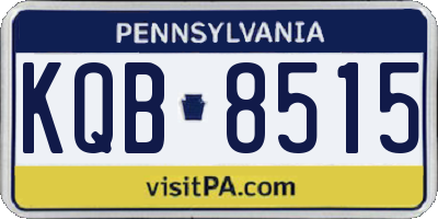 PA license plate KQB8515