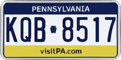 PA license plate KQB8517