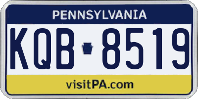 PA license plate KQB8519