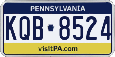 PA license plate KQB8524