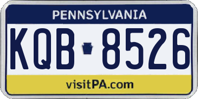 PA license plate KQB8526