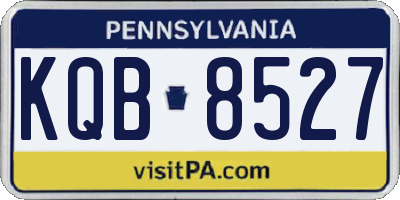 PA license plate KQB8527