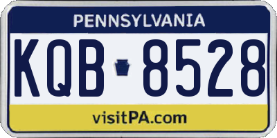 PA license plate KQB8528