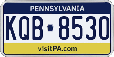 PA license plate KQB8530