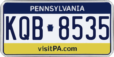 PA license plate KQB8535