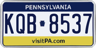 PA license plate KQB8537