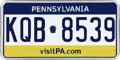 PA license plate KQB8539