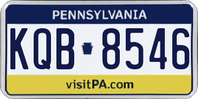 PA license plate KQB8546