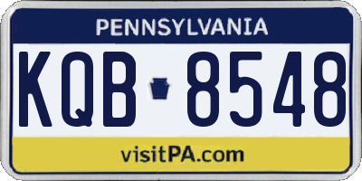 PA license plate KQB8548