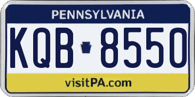 PA license plate KQB8550