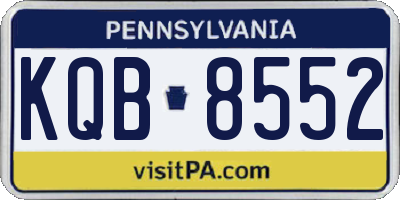 PA license plate KQB8552