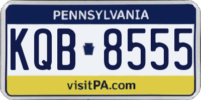 PA license plate KQB8555