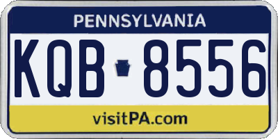 PA license plate KQB8556