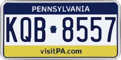 PA license plate KQB8557