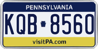 PA license plate KQB8560