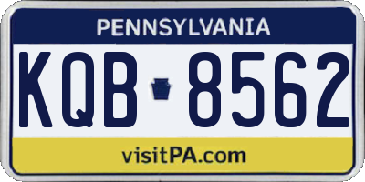 PA license plate KQB8562