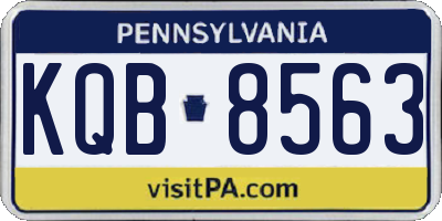 PA license plate KQB8563