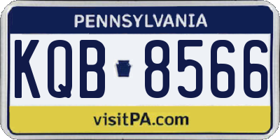 PA license plate KQB8566