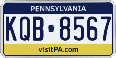 PA license plate KQB8567