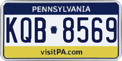 PA license plate KQB8569