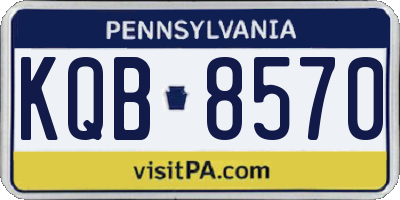 PA license plate KQB8570