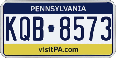 PA license plate KQB8573