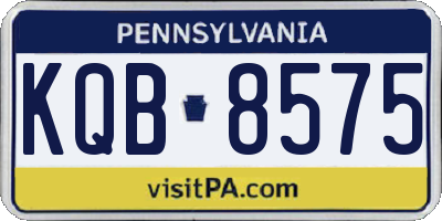 PA license plate KQB8575
