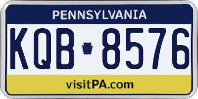 PA license plate KQB8576