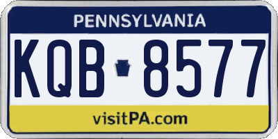 PA license plate KQB8577