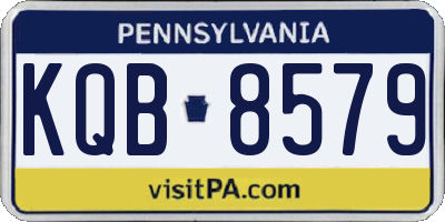 PA license plate KQB8579