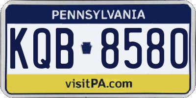PA license plate KQB8580