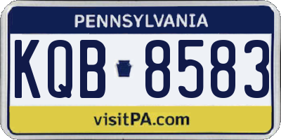 PA license plate KQB8583