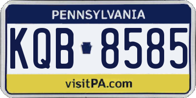PA license plate KQB8585