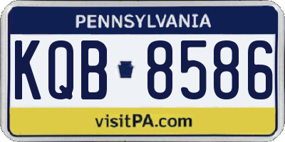 PA license plate KQB8586
