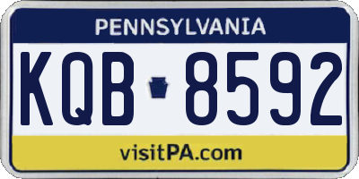 PA license plate KQB8592