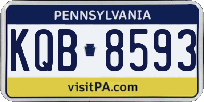 PA license plate KQB8593