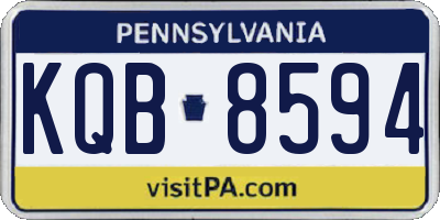 PA license plate KQB8594