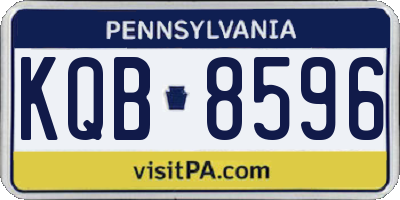 PA license plate KQB8596