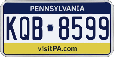 PA license plate KQB8599