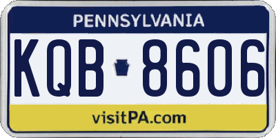 PA license plate KQB8606