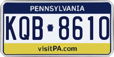 PA license plate KQB8610