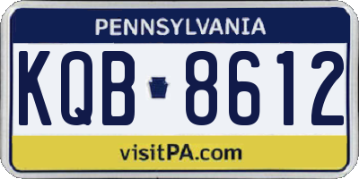 PA license plate KQB8612