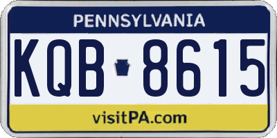 PA license plate KQB8615