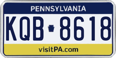 PA license plate KQB8618