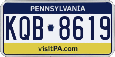 PA license plate KQB8619