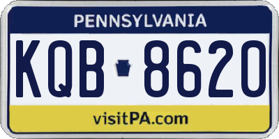 PA license plate KQB8620