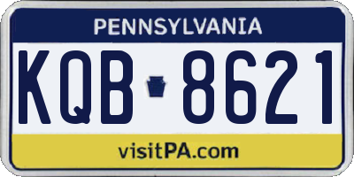 PA license plate KQB8621