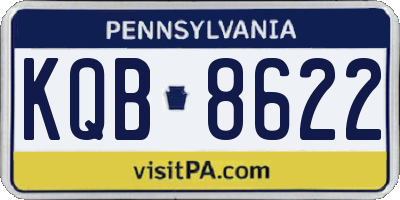 PA license plate KQB8622