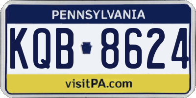 PA license plate KQB8624